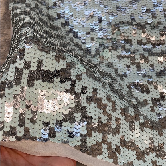 NWT Pleione Sequin Sparkle Short Sleeve Blouse Top Party Blue Silver Sz XL - Picture 7 of 9